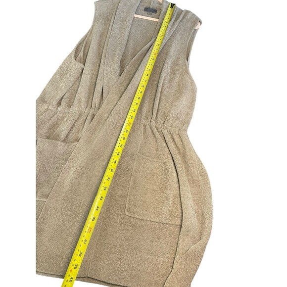 Barefoot Dreams CozyChic Ultra Lite Sleeveless Shawl Vest 3X Stone Tie Waist - Picture 11 of 13